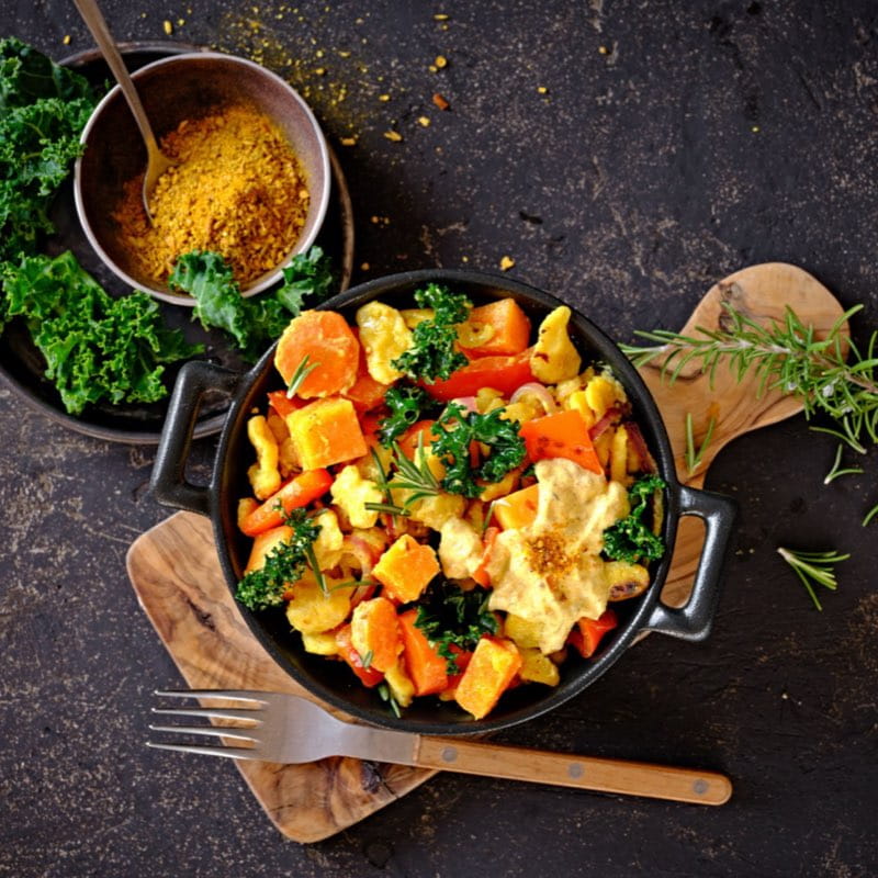 Knöpfli Curry Pfanne