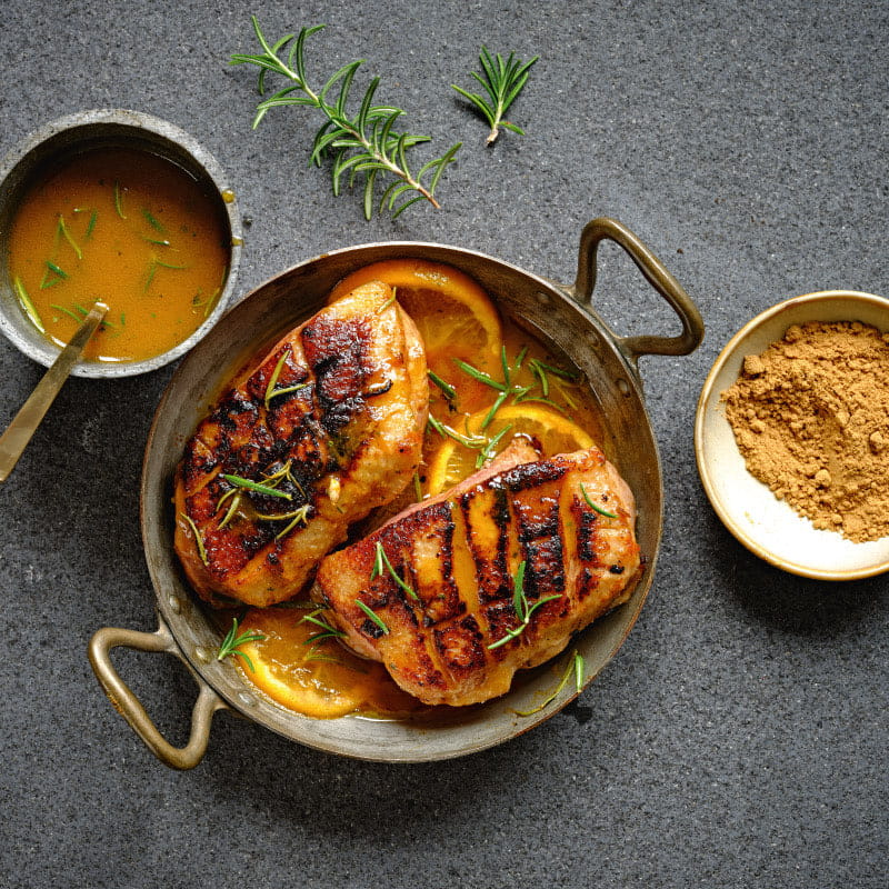 Entenbrust mit Orangen-Mango Sauce