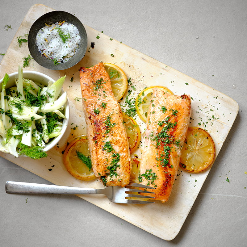 Saumon au persil et au citron