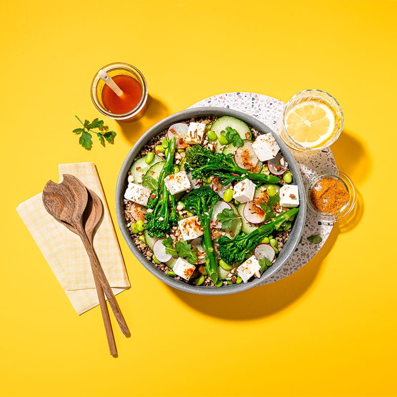 Zitronige Quinoa-Bowl mit Bimi