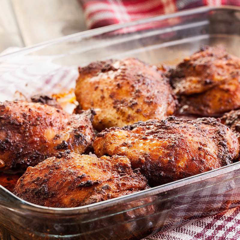 Pouletschenkel mit Paprika und Ingwer