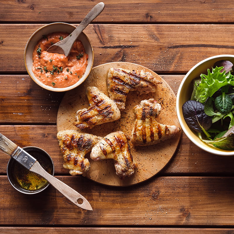 Pouletflügeli mit Cocktailsauce