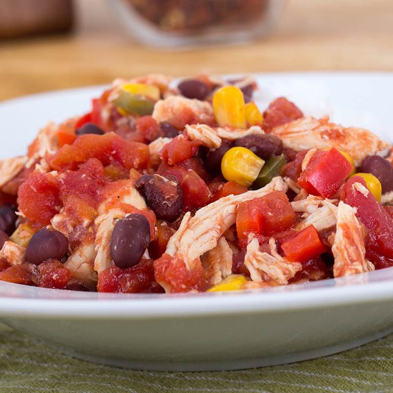 POULET EN COCOTTE ET HARICOTS FAÇON MEXICAINE 