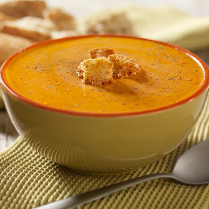 Soupe de légumes rôtis au persil