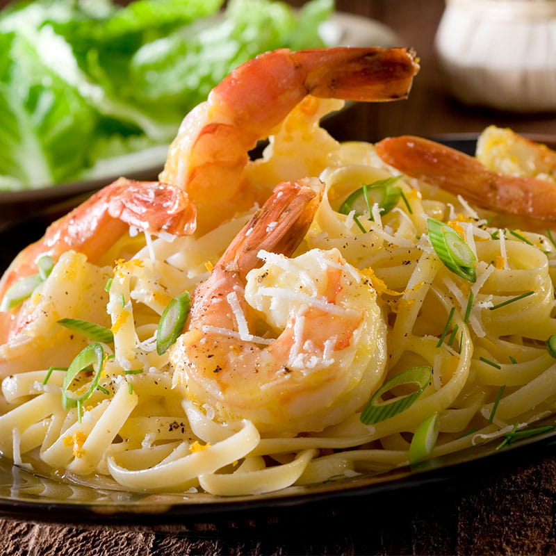 Spaghettini aux crevettes