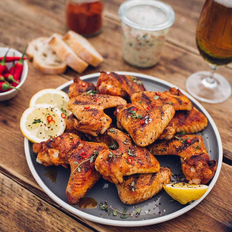 süss-saure Rendang Pouletflügeli