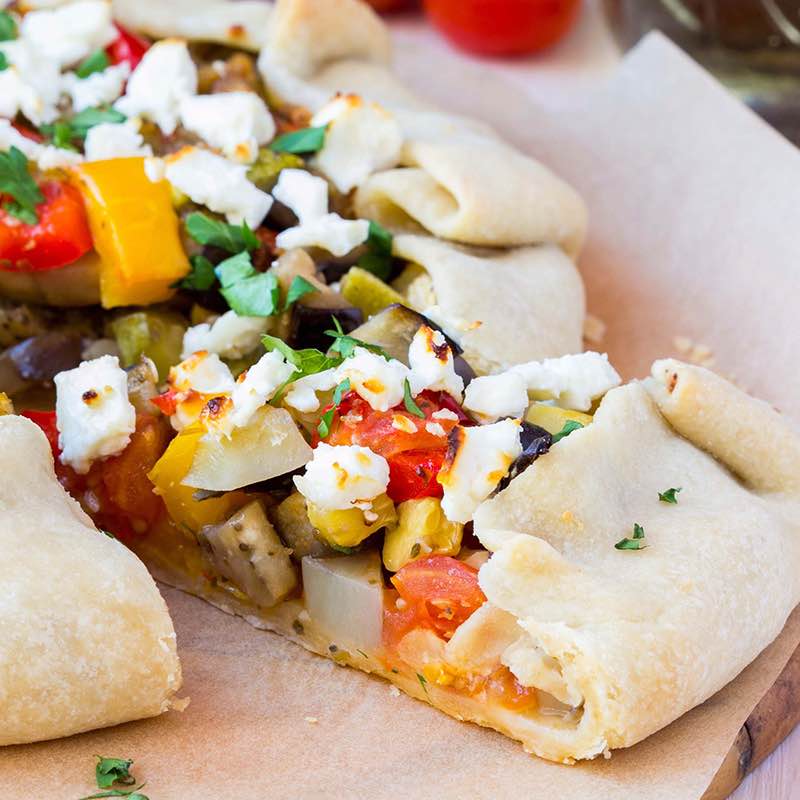 Tarte aux légumes et à la feta
