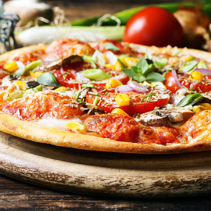 Gemüsepizza all'arrabbiata