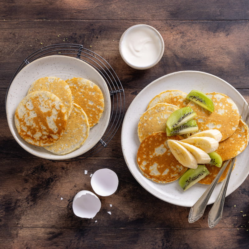 Fluffige Vanille-Mohn-Pancakes